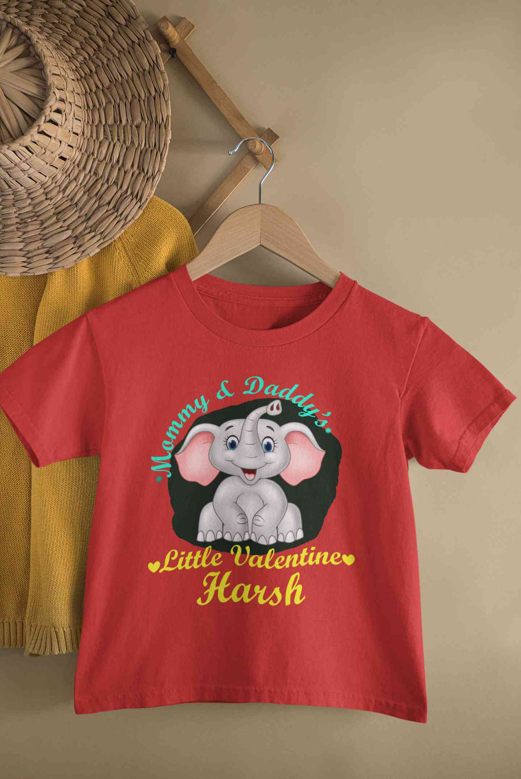 Custom Name Mommy And Daddys Little Valentine Half Sleeves T-Shirt for Boy-KidsFashionVilla