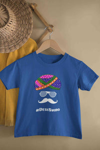 Desi Swag Navratri Half Sleeves T-Shirt for Boy-KidsFashionVilla