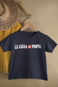 La Casa De Papel Money Heist Half Sleeves T-Shirt for Boy-KidsFashionVilla