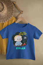 Load image into Gallery viewer, Custom Name My First Diwali Half Sleeves T-Shirt for Boy-KidsFashionVilla
