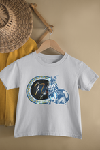 Load image into Gallery viewer, Capricon Zodiac Sign Half Sleeves T-Shirt For Girls -KidsFashionVilla
