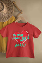 Load image into Gallery viewer, Custom Name 1st Valentine Half Sleeves T-Shirt for Boy-KidsFashionVilla
