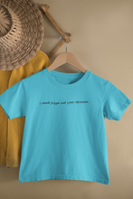 Load image into Gallery viewer, I Need Pizza Minimals Half Sleeves T-Shirt For Girls -KidsFashionVilla
