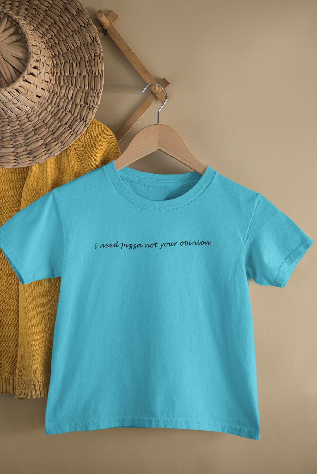 I Need Pizza Minimals Half Sleeves T-Shirt For Girls -KidsFashionVilla