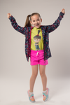 Cute Cartoon Half Sleeves T-Shirt For Girls -KidsFashionVilla