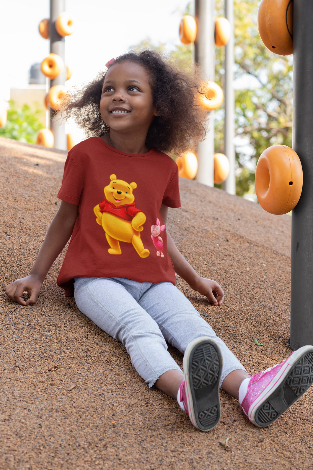 Cute Cartoon Half Sleeves T-Shirt For Girls -KidsFashionVilla