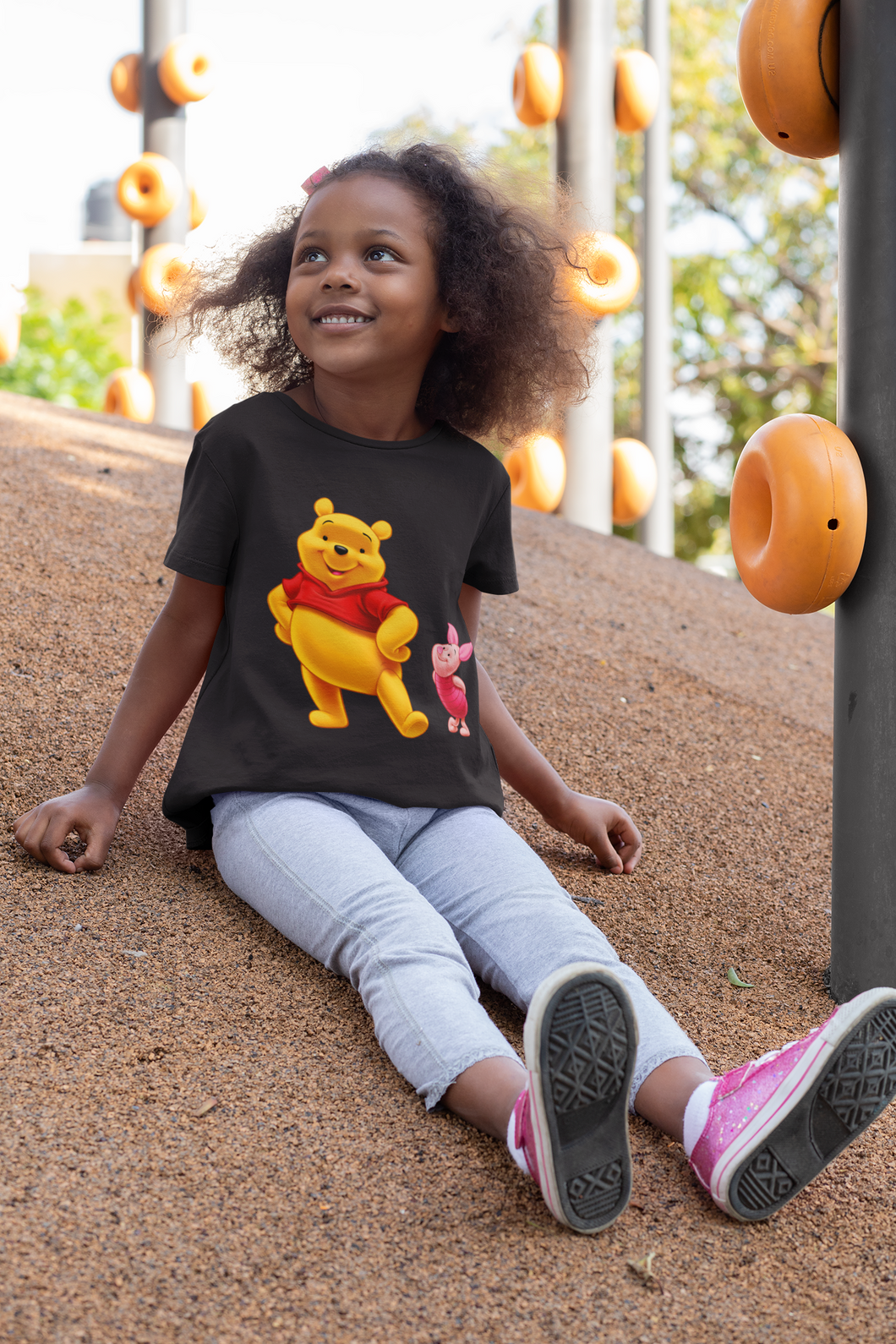 Cute Cartoon Half Sleeves T-Shirt For Girls -KidsFashionVilla