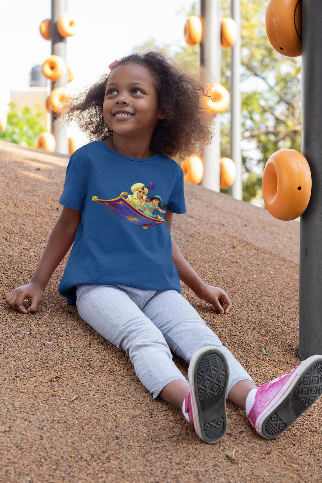 Cute Cartoon Half Sleeves T-Shirt For Girls -KidsFashionVilla