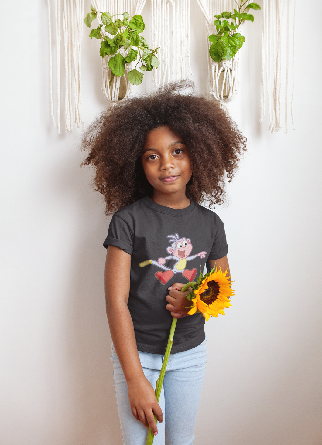 Cute Cartoon Half Sleeves T-Shirt For Girls -KidsFashionVilla