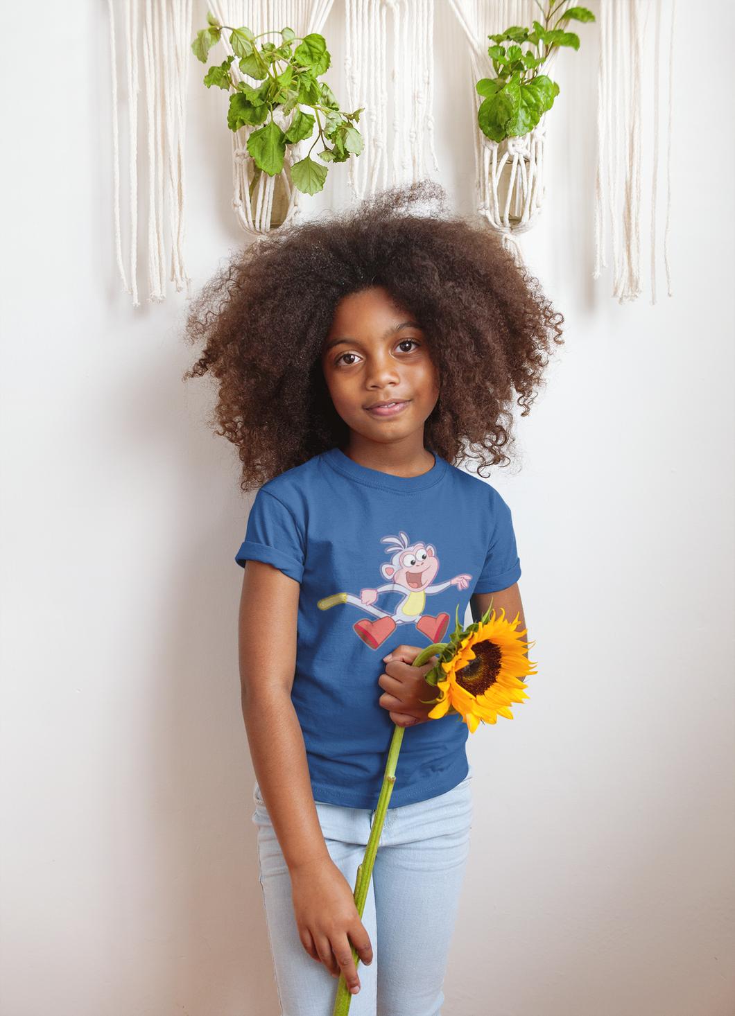 Cute Cartoon Half Sleeves T-Shirt For Girls -KidsFashionVilla