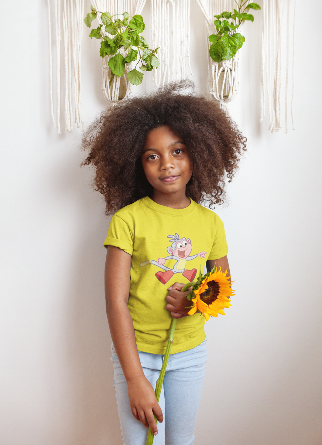 Cute Cartoon Half Sleeves T-Shirt For Girls -KidsFashionVilla