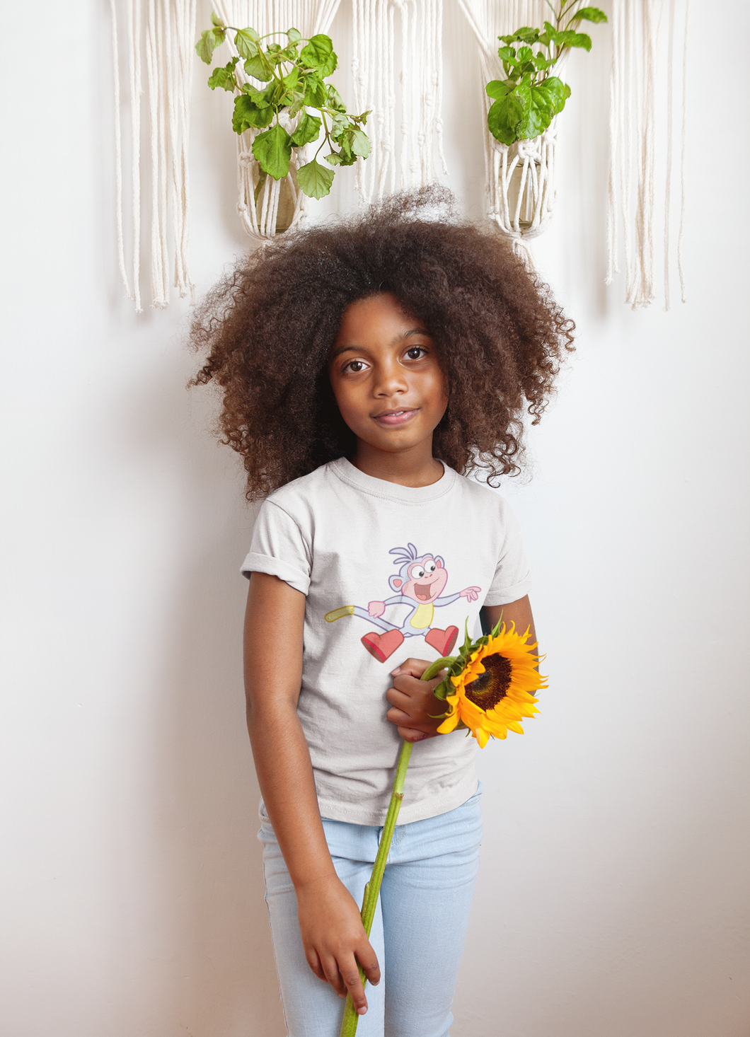 Cute Cartoon Half Sleeves T-Shirt For Girls -KidsFashionVilla