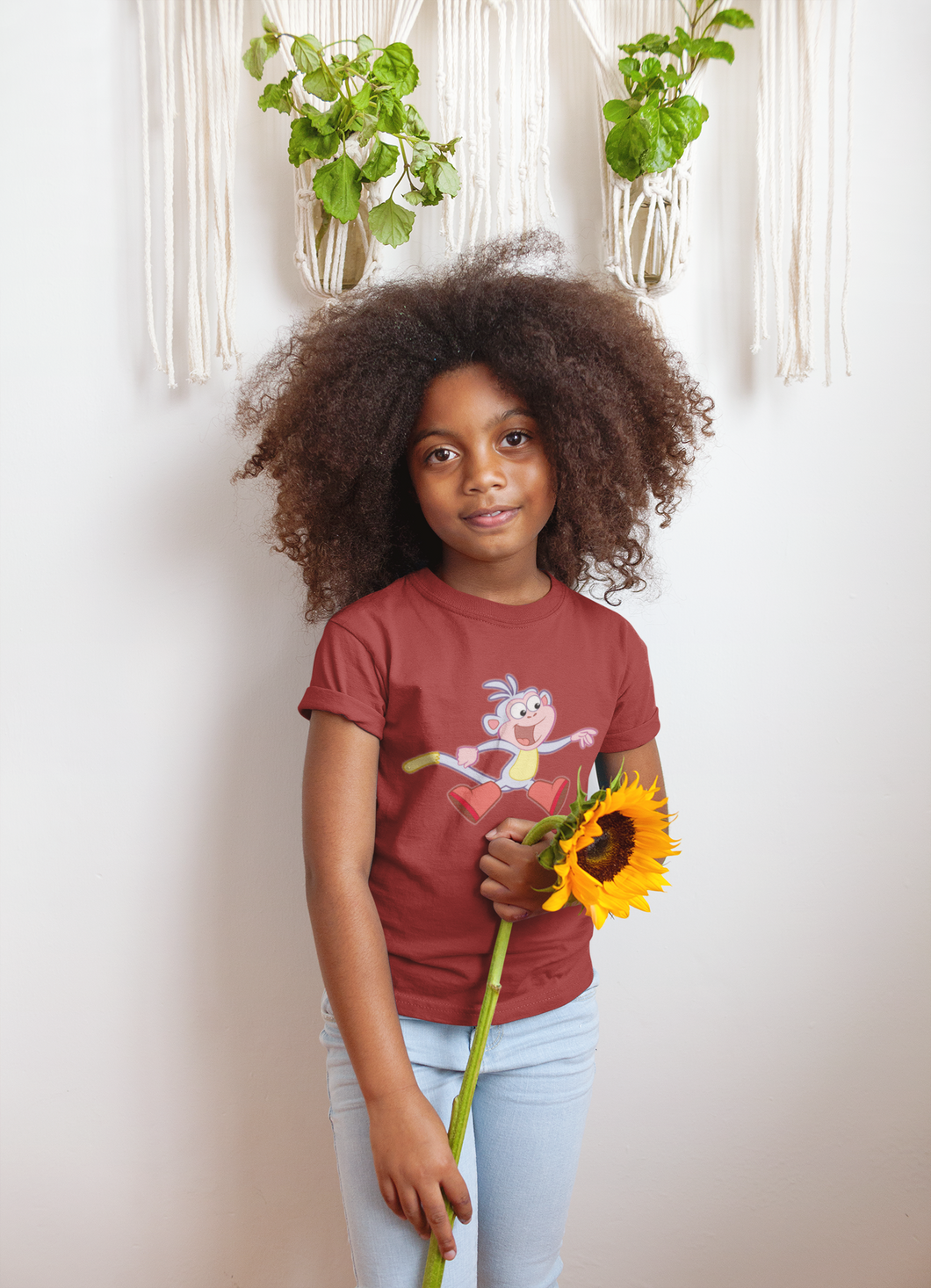 Cute Cartoon Half Sleeves T-Shirt For Girls -KidsFashionVilla