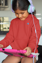 Load image into Gallery viewer, Blue Rose Minimal Girl Hoodies-KidsFashionVilla
