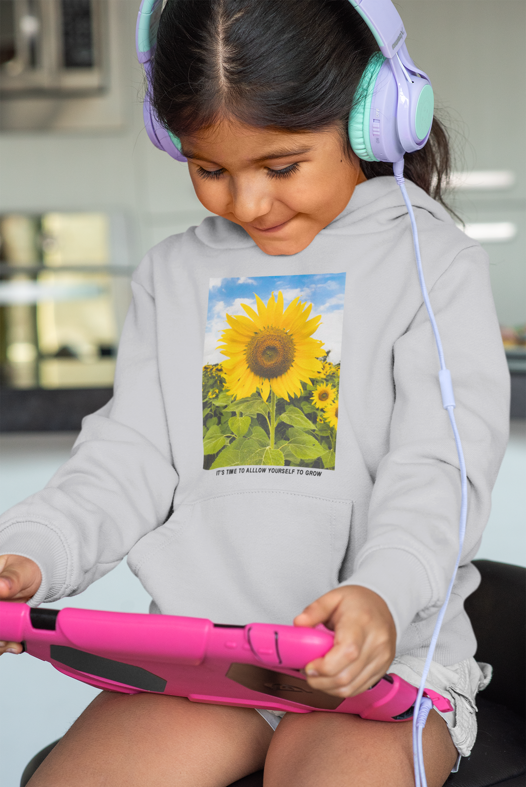 Its A Time Minimal Girl Hoodies-KidsFashionVilla