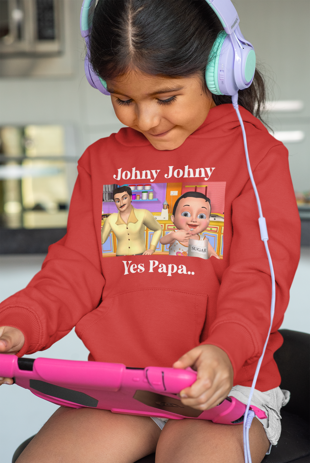 Johny Johny Yes Papa Poem Girl Hoodies-KidsFashionVilla