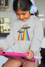 Load image into Gallery viewer, Rainbow Spaceship Cartoon Girl Hoodies-KidsFashionVilla
