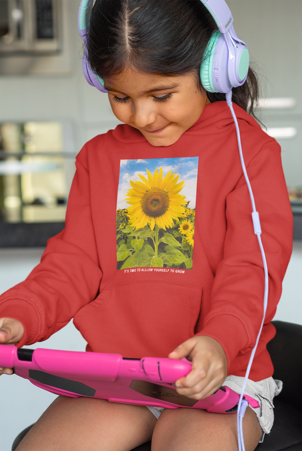 Its A Time Minimal Girl Hoodies-KidsFashionVilla