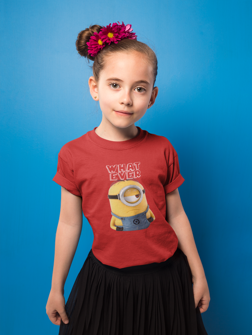 Whatever Half Sleeves T-Shirt For Girls -KidsFashionVilla