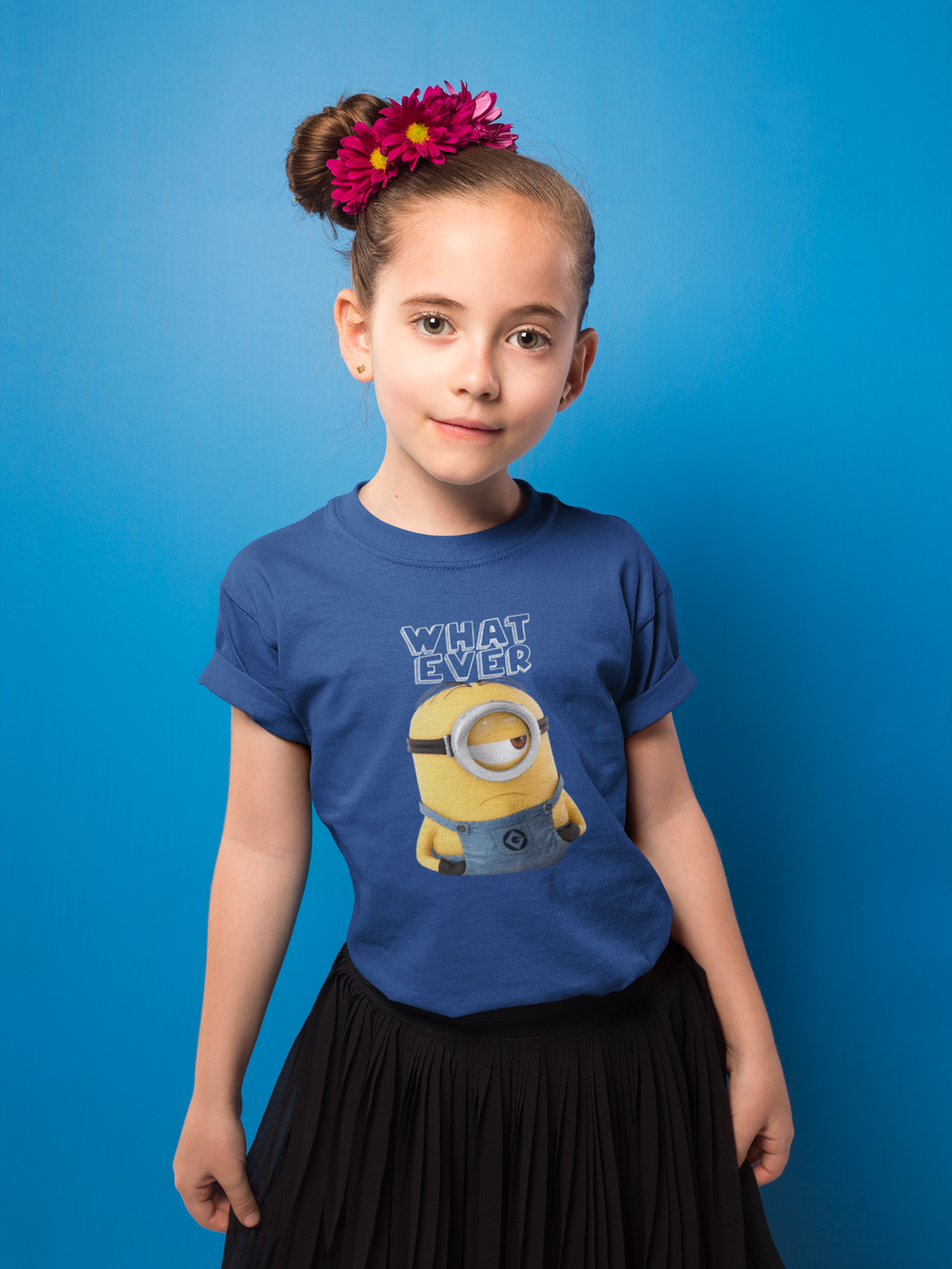 Whatever Half Sleeves T-Shirt For Girls -KidsFashionVilla