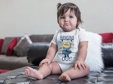 Load image into Gallery viewer, Hanging Out Minion Rompers for Baby Girl- KidsFashionVilla
