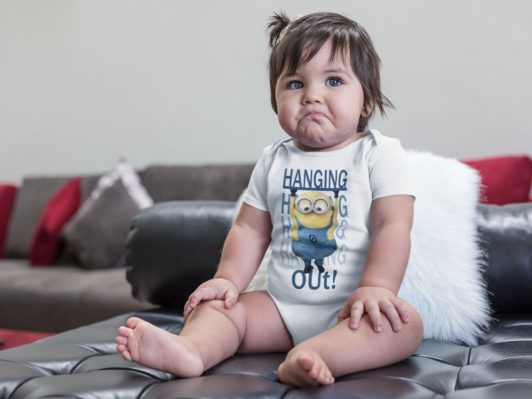 Hanging Out Minion Rompers for Baby Girl- KidsFashionVilla