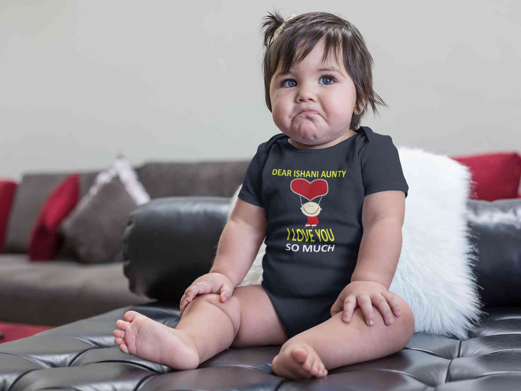Custom Name I love My Aunty So Much Rompers for Baby Girl- KidsFashionVilla