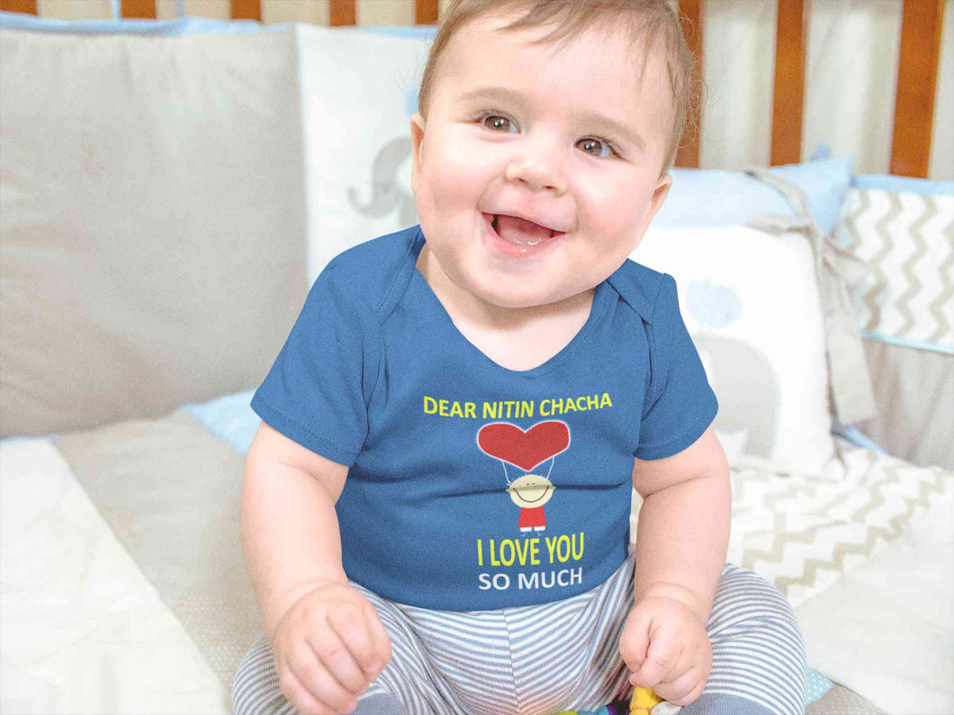 Custom Name I love My Chacha So Much Rompers for Baby Boy- KidsFashionVilla