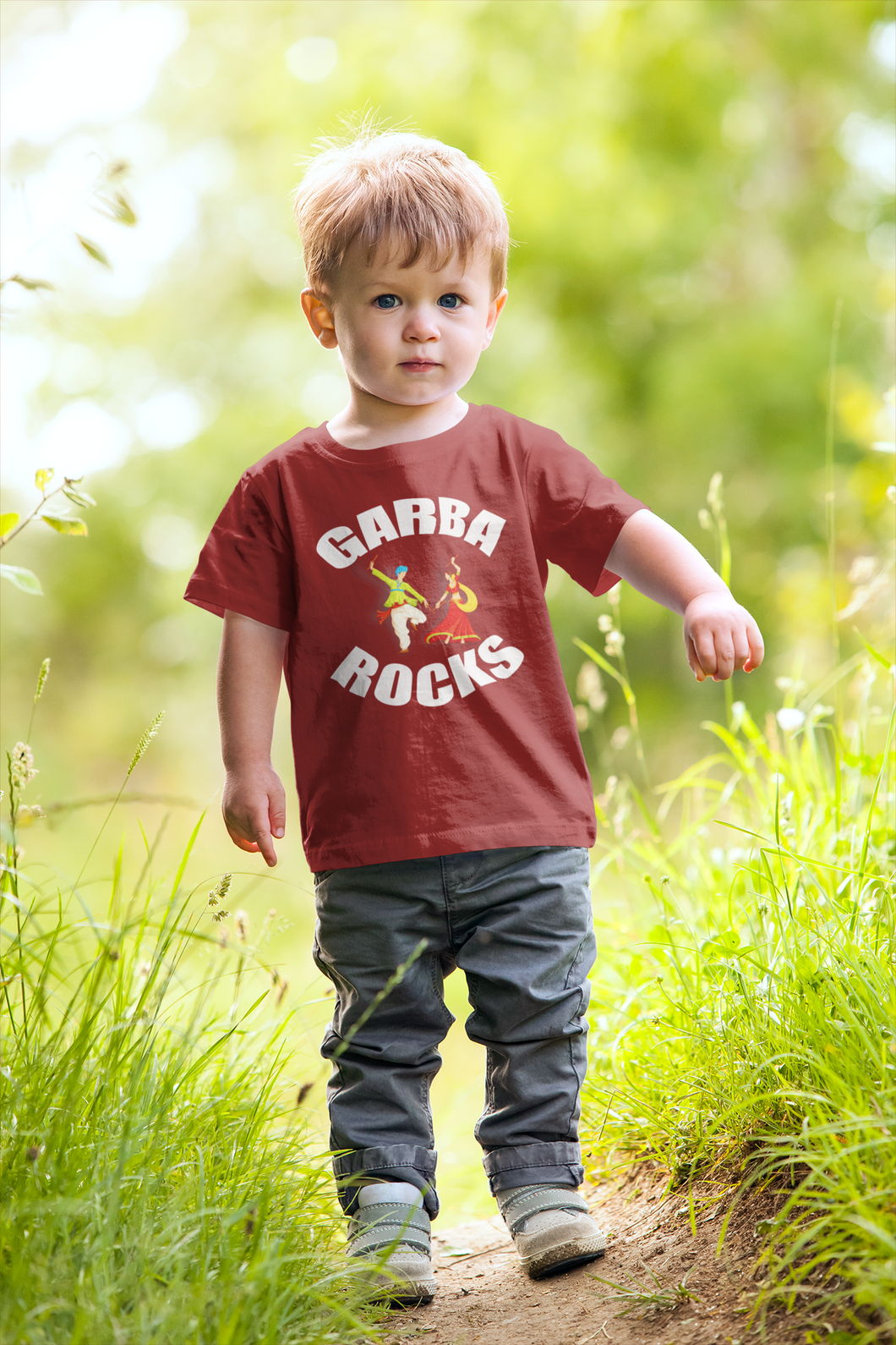 Garba Rocks Half Sleeves T-Shirt for Boy-KidsFashionVilla