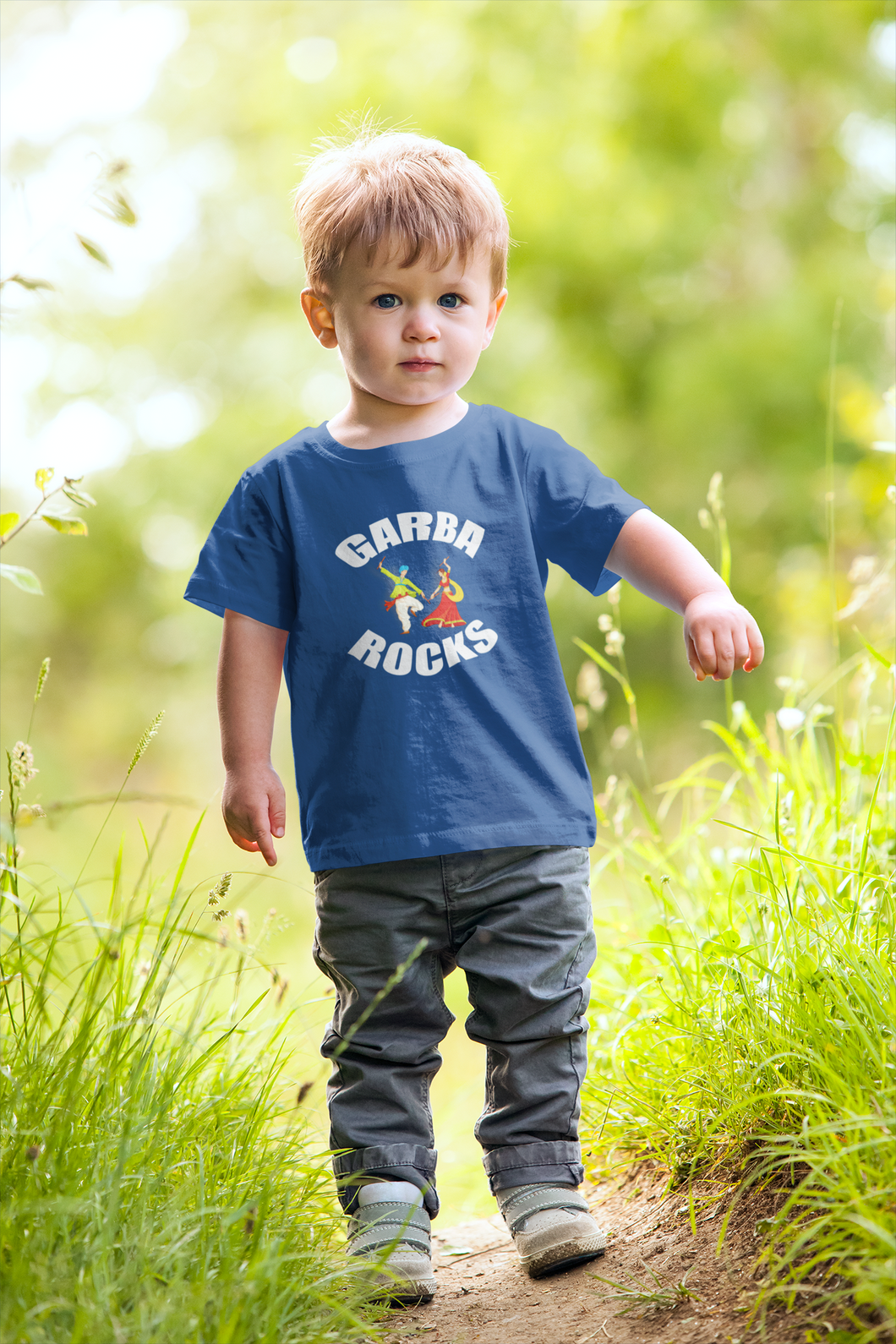 Garba Rocks Half Sleeves T-Shirt for Boy-KidsFashionVilla