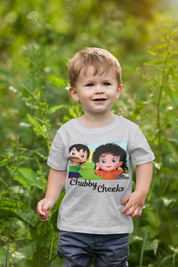 Chubby Cheeks Poem Half Sleeves T-Shirt for Boy-KidsFashionVilla