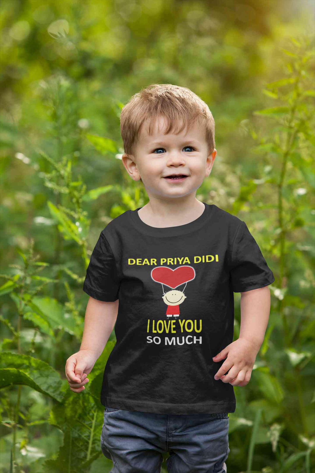 Custom Name I love My Didi So Much Half Sleeves T-Shirt for Boy-KidsFashionVilla