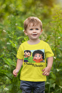 Chubby Cheeks Poem Half Sleeves T-Shirt for Boy-KidsFashionVilla