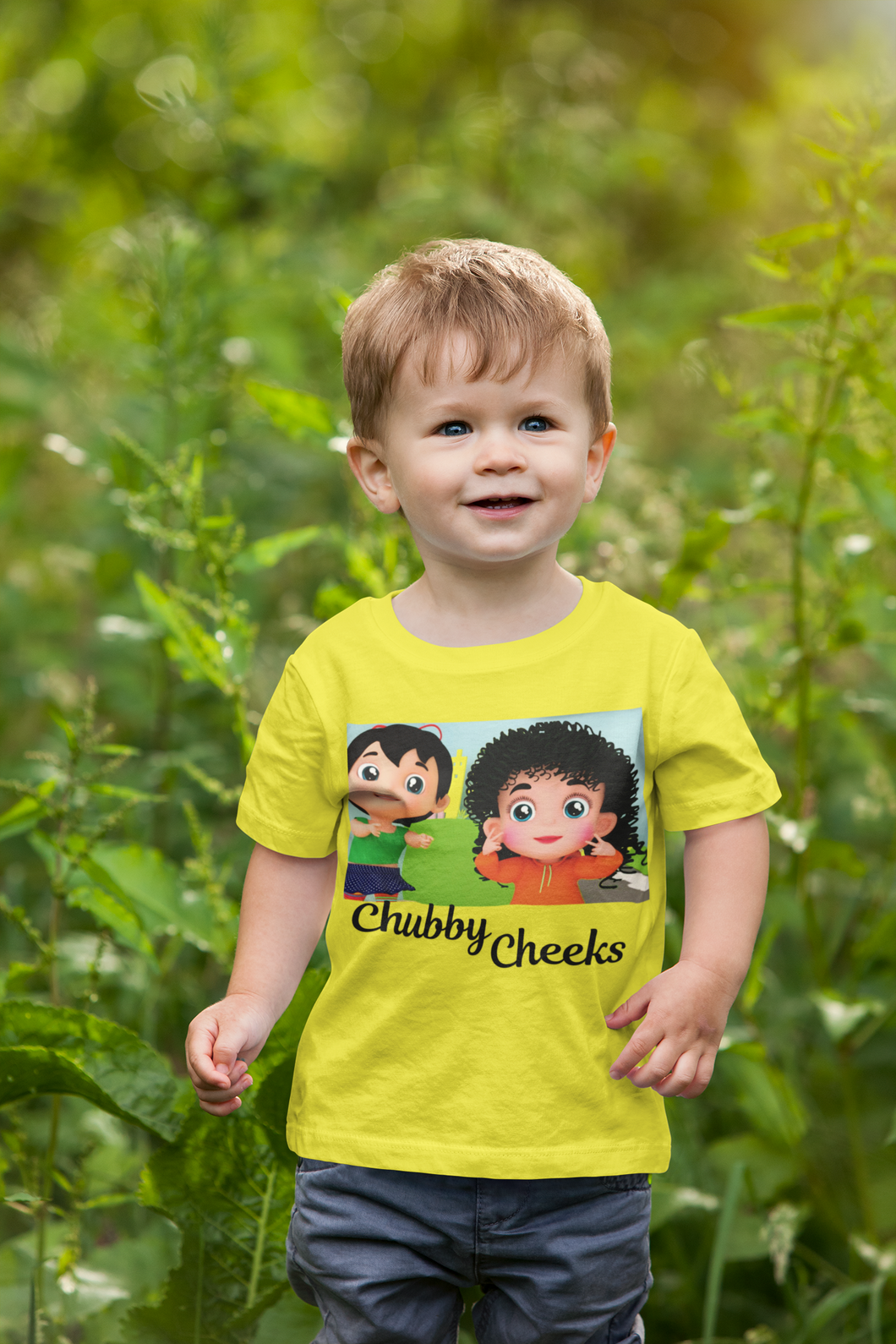 Chubby Cheeks Poem Half Sleeves T-Shirt for Boy-KidsFashionVilla