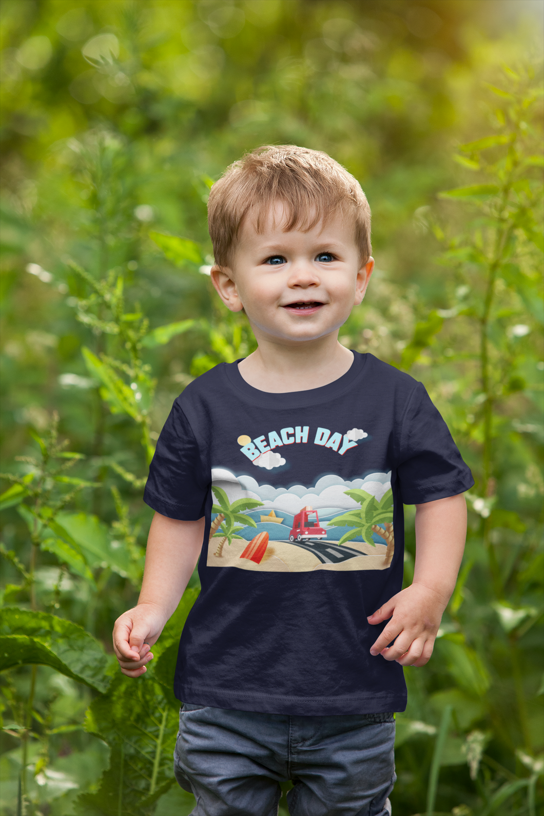 Beach Day Half Sleeves T-Shirt for Boy-KidsFashionVilla