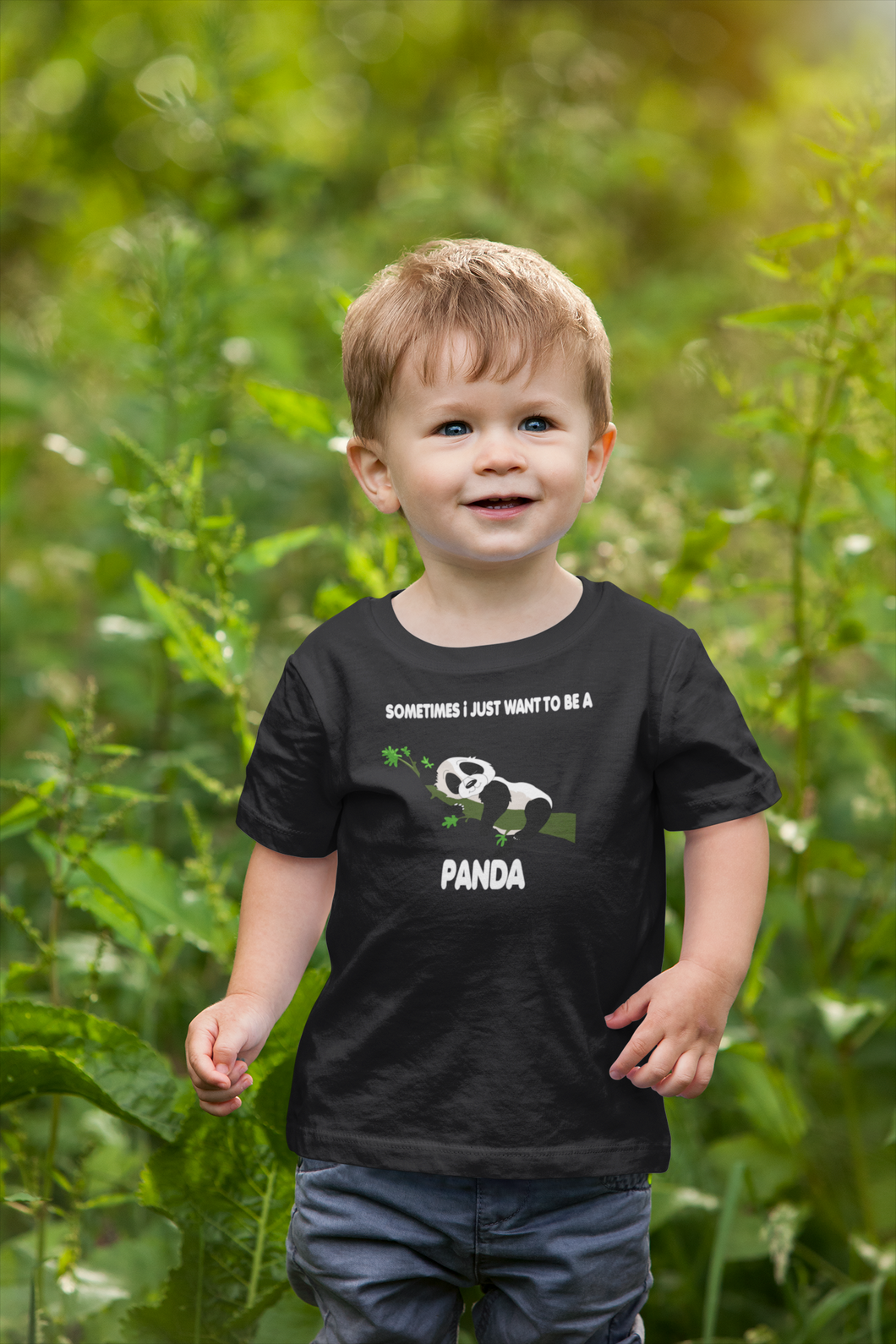 Sleeping Panda Half Sleeves T-Shirt for Boy-KidsFashionVilla