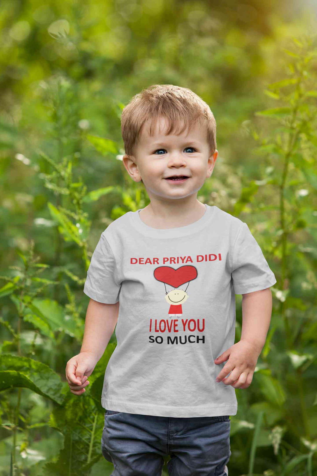 Custom Name I love My Didi So Much Half Sleeves T-Shirt for Boy-KidsFashionVilla