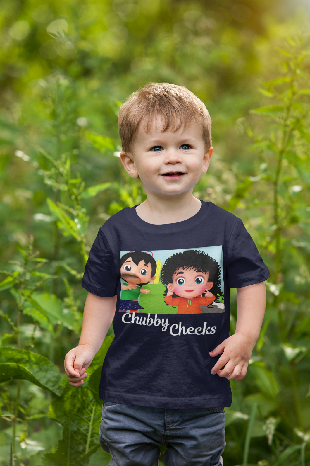 Chubby Cheeks Poem Half Sleeves T-Shirt for Boy-KidsFashionVilla