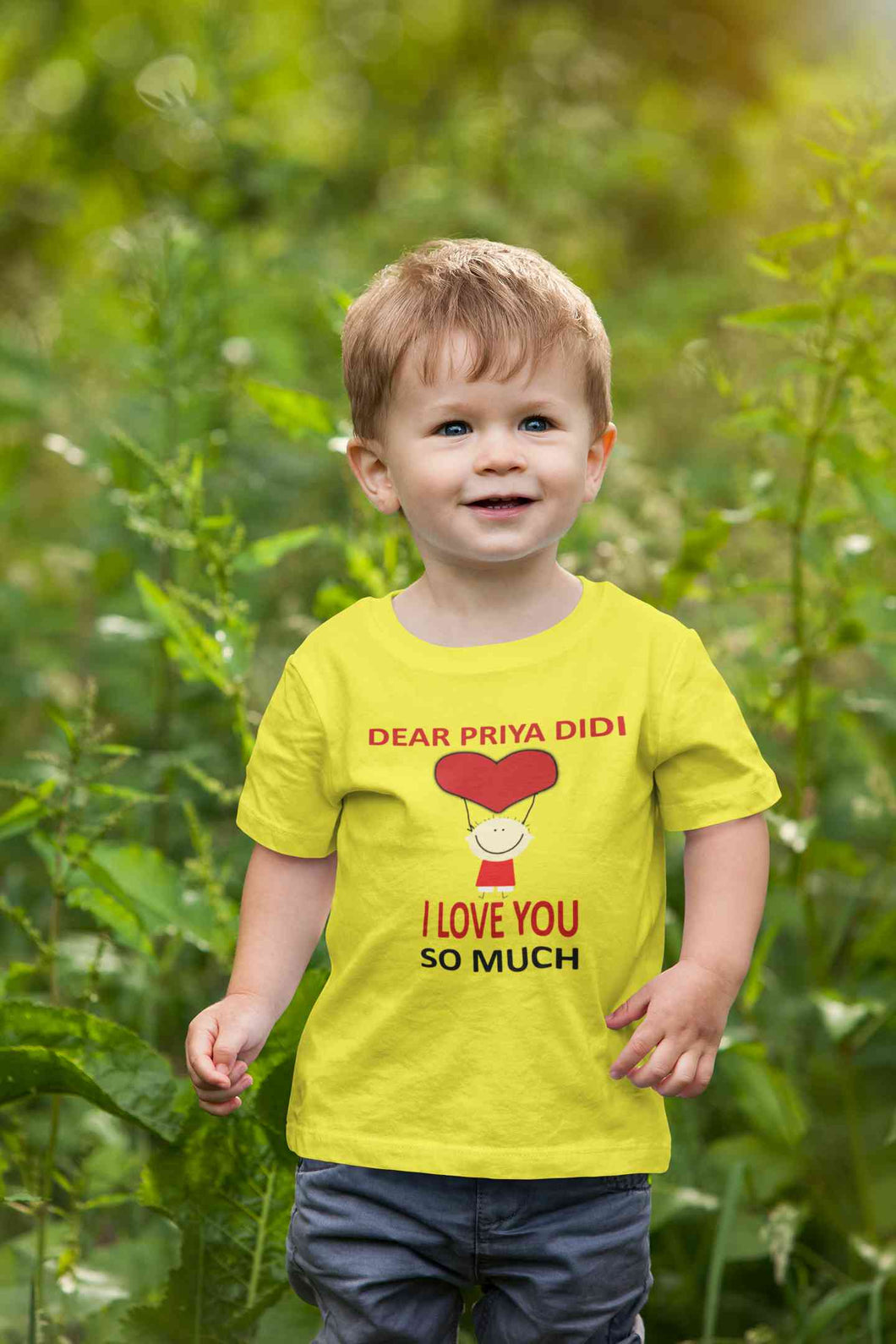 Custom Name I love My Didi So Much Half Sleeves T-Shirt for Boy-KidsFashionVilla