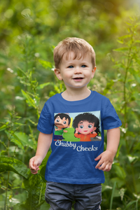 Chubby Cheeks Poem Half Sleeves T-Shirt for Boy-KidsFashionVilla