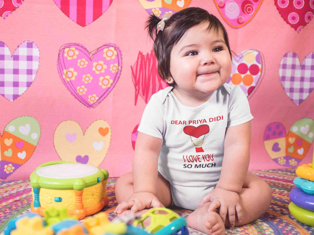 Custom Name I love My Didi So Much Rompers for Baby Girl- KidsFashionVilla