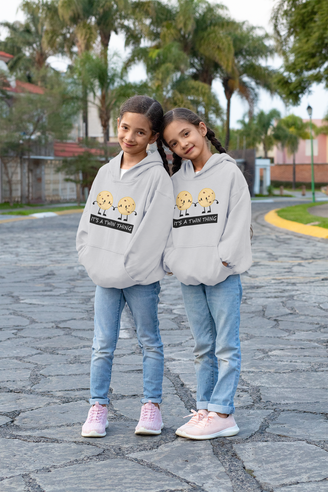 Its A Twin Thing Twins Sisters Kids Matching Hoodies -KidsFashionVilla
