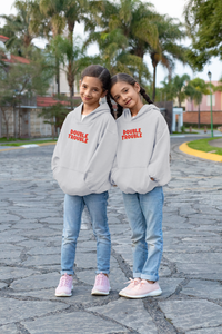 Double Trouble Twins Sisters Kids Matching Hoodies -KidsFashionVilla