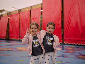 Born To Shine Sister-Sister Kids Matching Hoodies -KidsFashionVilla