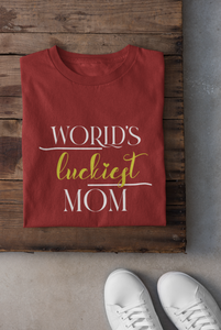 Luckiest Son Mother And Son Red Matching T-Shirt- KidsFashionVilla