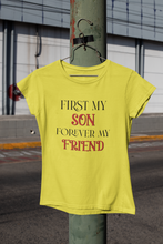 Load image into Gallery viewer, First My Son Forever My Friend Mother And Son Yellow Matching T-Shirt- KidsFashionVilla
