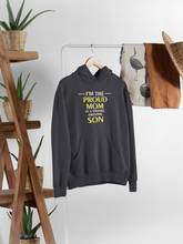 Load image into Gallery viewer, Proud Son Of A Freaking Awesome Mom Mother And Son Black Matching Hoodies- KidsFashionVilla
