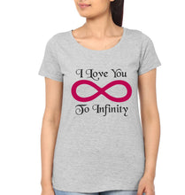 Load image into Gallery viewer, I Love You To Infinity And Beyond Mother and Daughter Matching T-Shirt- KidsFashionVilla
