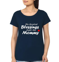 Load image into Gallery viewer, My Greatest Blessings Call Me Mommy Mother and Daughter Matching T-Shirt- KidsFashionVilla
