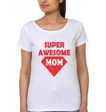 Load image into Gallery viewer, Super Awesome Mom Super Awesome Kid Mother and Daughter Matching T-Shirt- KidsFashionVilla
